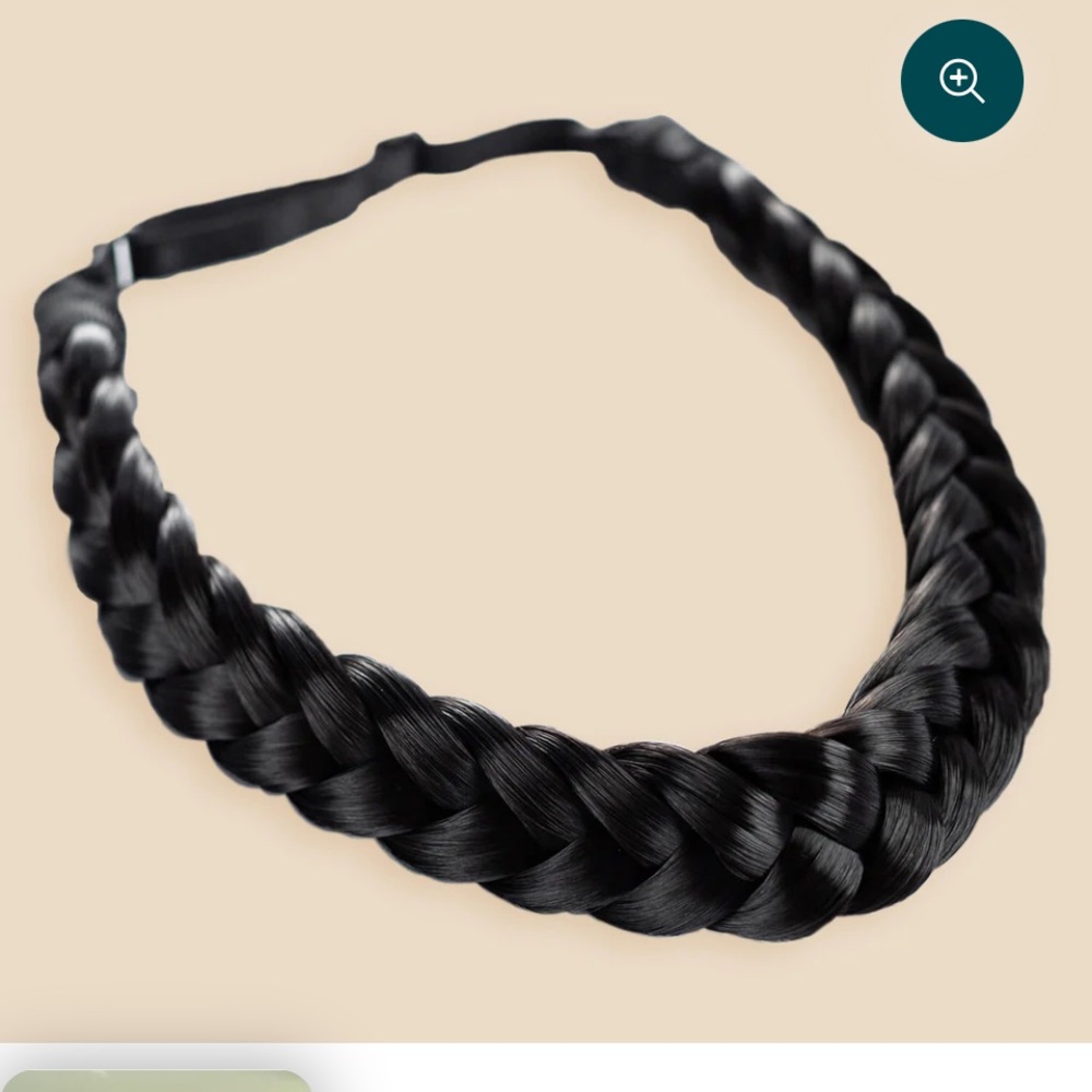 Madison Braids-LULU TWO STRAND-BRAIDED HEADBAND- Color Black